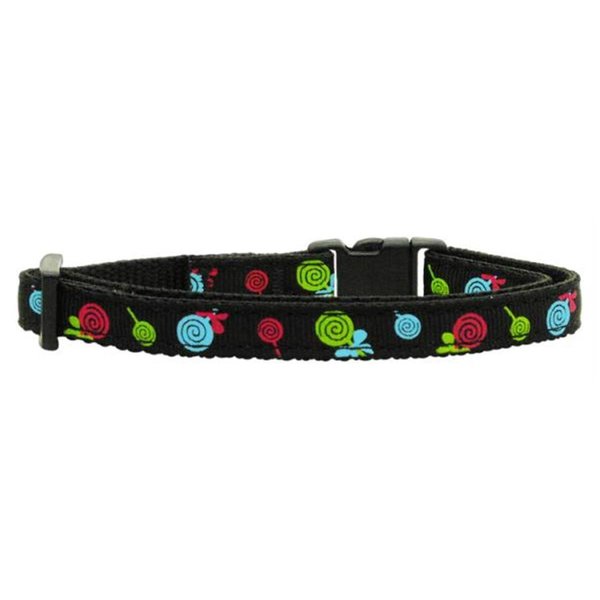 Unconditional Love Lollipops Nylon Ribbon Collar Black Cat Safety UN749611